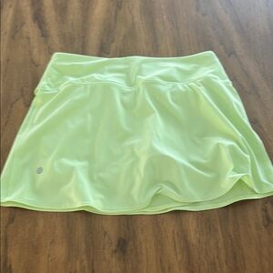 Lululemon Athletica Neon Green Hi Rise Wrap Skirt